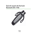 Guía del usuario del Auricular Bluetooth (HS-11W)