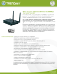 Punto de acceso inalámbrico Wireless N a 300Mbps