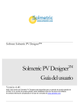 Solmetric PV DesignerTM Guía del usuario