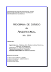 Algebra Lineal - Facultad de Ciencias Exactas y Tecnologías