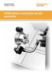 Guía del usuario: HPMA (Brazo motorizado de alta precisión)