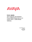 Inicio rápido para migración del hardware Avaya S8400 Media