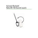 Auricular Bluetooth Nokia BH-700 Guía del usuario