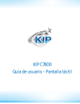 KIP C7800 Guía de usuario – Pantalla táctil