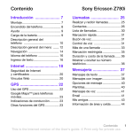 Contenido Sony Ericsson Z780i