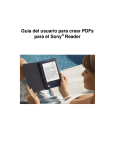 Guia del usuario para crear PDFs para el Sony Reader - PRS-505