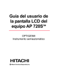 Guía del usuario de la pantalla LCD del equipo AP 720STM