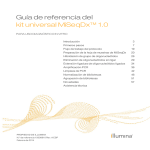 Guía de referencia del kit MiSeqDx Universal 1.0 (15039610)