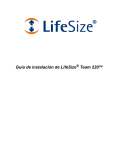 Guía de instalación de LifeSize Team 220TM