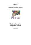 SIPEC Guía del usuario Programa Cliente