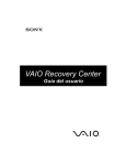 VAIO Recovery Center Guía del usuario