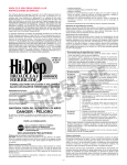 Hi-Dep Ag Spanish Specimen Label