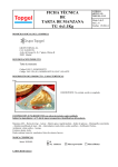 FICHA TÉCNICA DE TARTA DE MANZANA TG