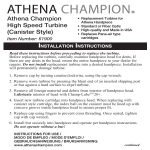 Athena Champion High Speed Turbine (Canister Style)