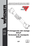 Prolongación del mango HVLP Extensão do manípulo