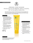 arbonne® liquid sunshine protector solar mineral para el rostro, spf