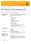 HOJA TÉCNICA Sika® Stainless Steel Waterstop -499