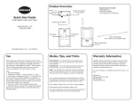 Quick Start Guide Product Overview Warranty Information Use