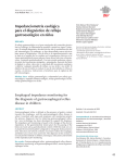 Impedanciometría esofágica para el diagnóstico