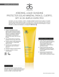 arbonne® liquid sunshine protector solar mineral para el cuerpo, spf