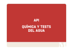 API QUÍMICA Y TESTS DEL AGUA
