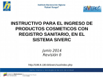 Instructivo para el Ingreso de Productos Cosméticos en SIVERC 26