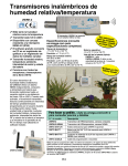 Transmisores inalámbricos de humedad relativa/temperatura