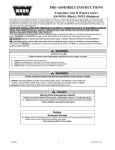 PRE-ASSEMBLY INSTRUCTIONS Trans4mer Gen