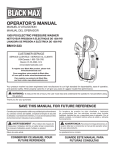 OPERATOR`S MANUAL - Ppe- pressure - washer