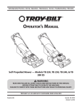 OperatOr`s Manual - Troy-Bilt