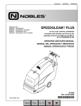 Nobles SPEEDGLEAM PLUS OPERATOR PARTS MANUAL REV