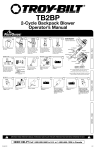 TB2BP 2-Cycle Backpack Blower Operator`s Manual