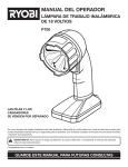 manual del operador lámpara de trabajo inalámbrica