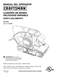 manual del operador lijadora de banda velocidad
