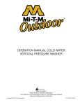 operation manual cold water vertical pressure washer - Mi