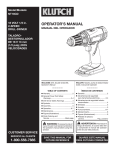 OPERATOR`S MANUAL - Northern Tool + Equipment