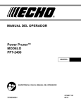 MANUAL DEL OPERADOR Power PrunerTM MODELO PPT-2400