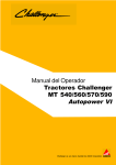 Manual del Operador Tractores Challenger MT 540/560/570/590