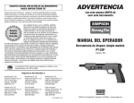 Manual del Operador Herramienta de disparo simple modelo PT-22P