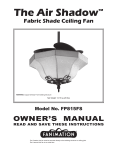 Fanimation FP815FS Air Shadow Fan - Owners