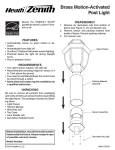 Brass motion-activated post Light