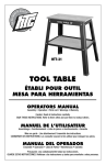 TOOL TAbLE