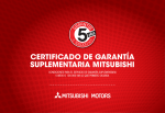 certificado de garantía suplementaria mitsubishi
