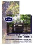 Manual de Propietario ESS 150HT14