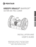 kreepy krauly® warrior™ suction side pool cleaner