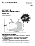 ABRE-PUERTAS DE GARAJE Modelo 3850 Manual del propietario