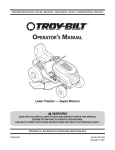 OPERATORTS MANUAL - Troy-Bilt