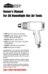 Owner`s Manual For All HomeRight Hot Air Tools