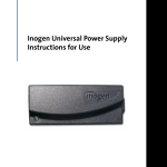 Inogen Universal Power Supply Instructions for Use