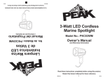 3-Watt LED Cordless Marine Spotlight Model No.: PKC03WM